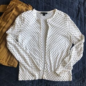Ann Taylor Polka Dot Sweater Cardigan
